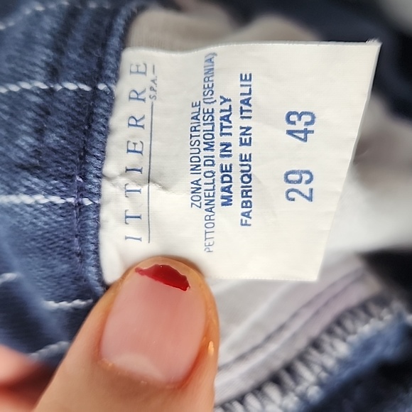 Vintage Versace Jeans Couture Pinstripe Stretch Denim Jeans - Picture 10 of 11